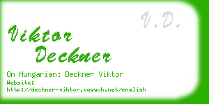 viktor deckner business card